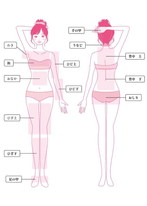 ルナビューティークリニック全身脱毛（顔・VIOなし)